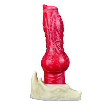 7 Inch Platinum Silicone Red Wolf Dildo