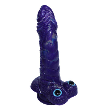 Sci-Fi Purple Dragon Scale Vibrating Dildo