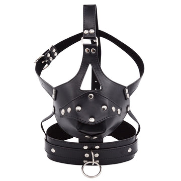 Mouth Gag Mask Sex Slave Toy Face Dildo