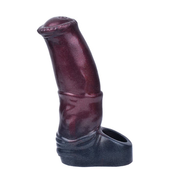 6 Inch Black Platinum Silicone Horse Cock Sleeve