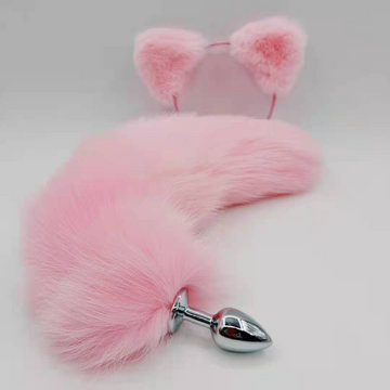 Pink Furry Anal Tail Butt Plug