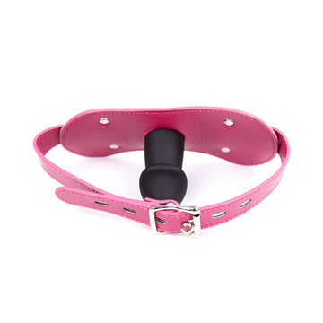 leather Slave Strap On Face Dildo Gag