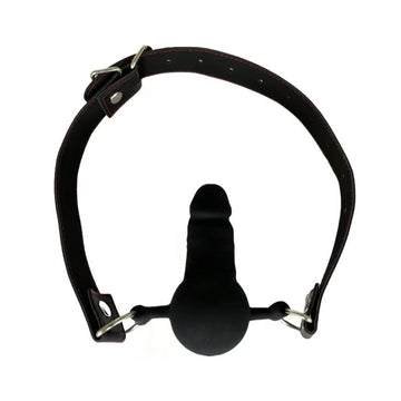 3 Inch BDSM Black Dildo Gag
