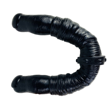 Black Silicone Lesbian Double Head Dildo