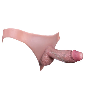 6 Inch Realistic Briefs Penis Sleeve Hollow Dildo Panties
