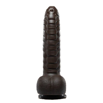 8 Inch Black Fantasy Vibrating Thrusting Dildo