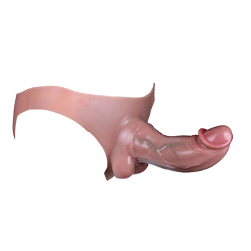 8 Inch Triangular Penis Sleeve Gay Hollow Dildo Panties