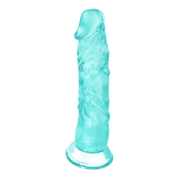 8 Inch Extra Straight Green Jelly Dildo