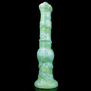 12 Inch Green Long Knot Horse Dildo