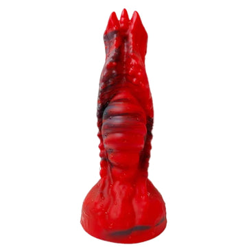 Red Silicone Texture 8 Inch Dragon Dildo