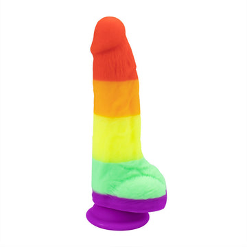 7 Inch Silicone Sissy Dildo Rainbow Dildos
