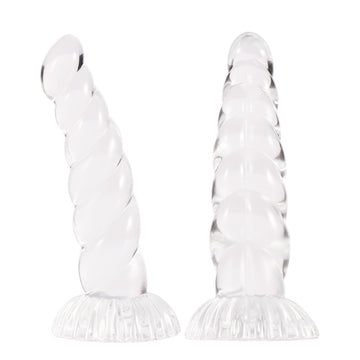 Clear Silicone Dildo Fantasy Crystal Unicorn