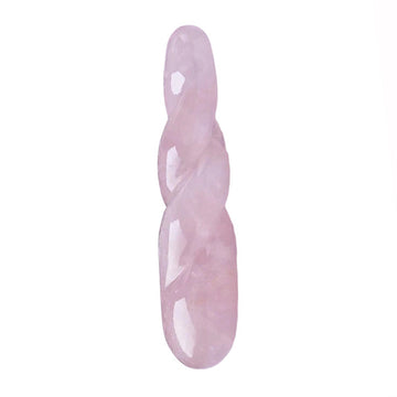 Thread Smooth Rose Quartz Crystal Dildo