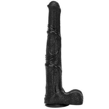 Realistic Horse Dildo Black 14 Inch