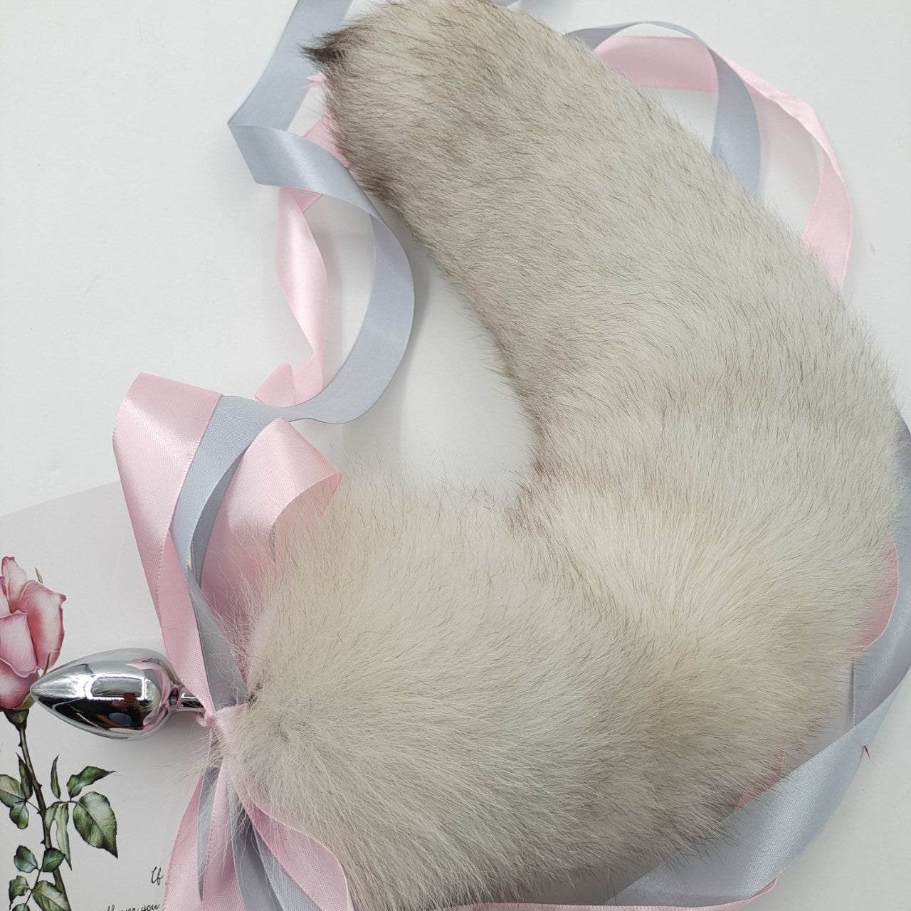 Realistic Furry Arctic Fox Tail Butt Plug