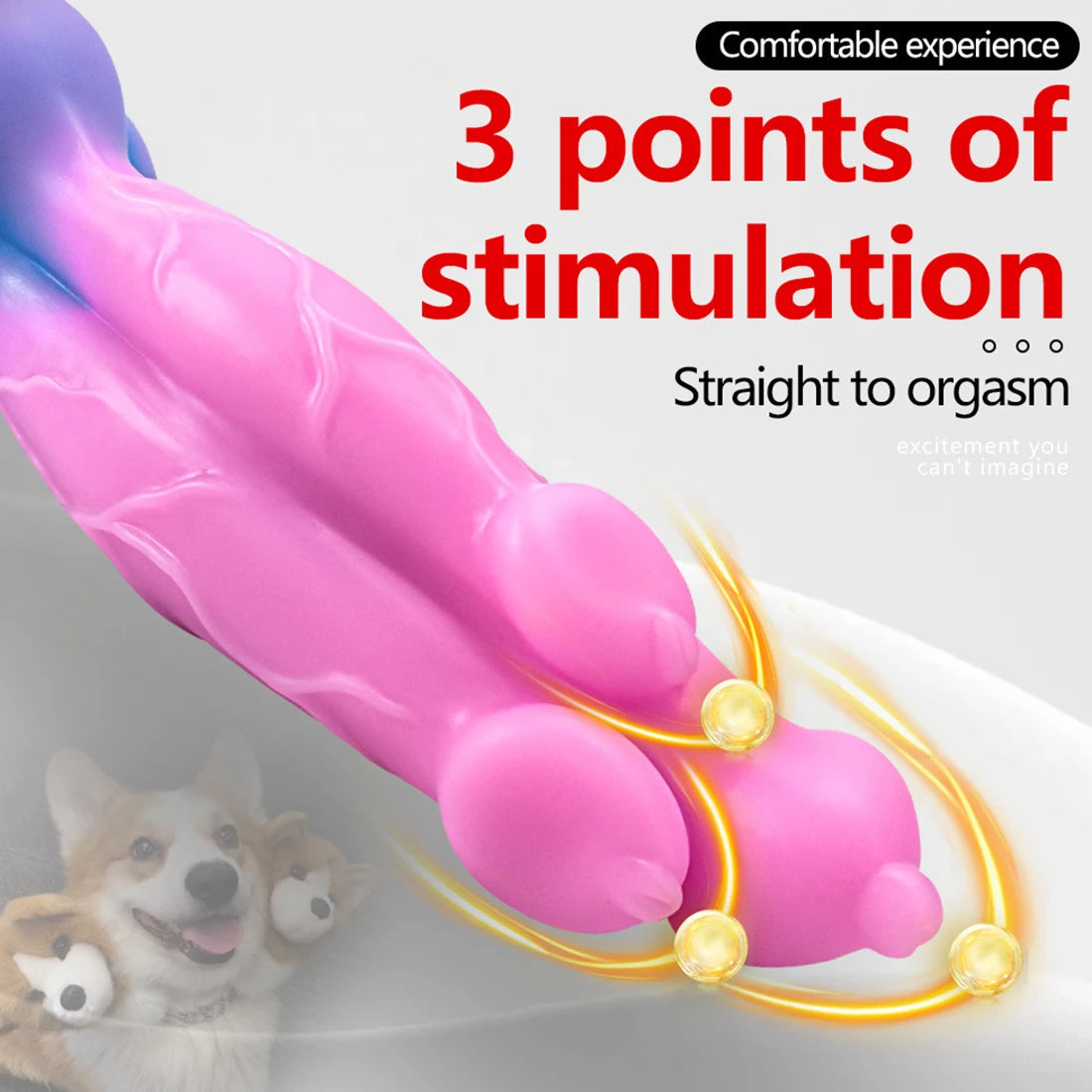 Three Headed Dog Dildo Big Sex Toys