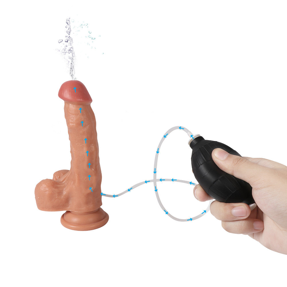 7 Inch Squirting Suction Cup Dildo