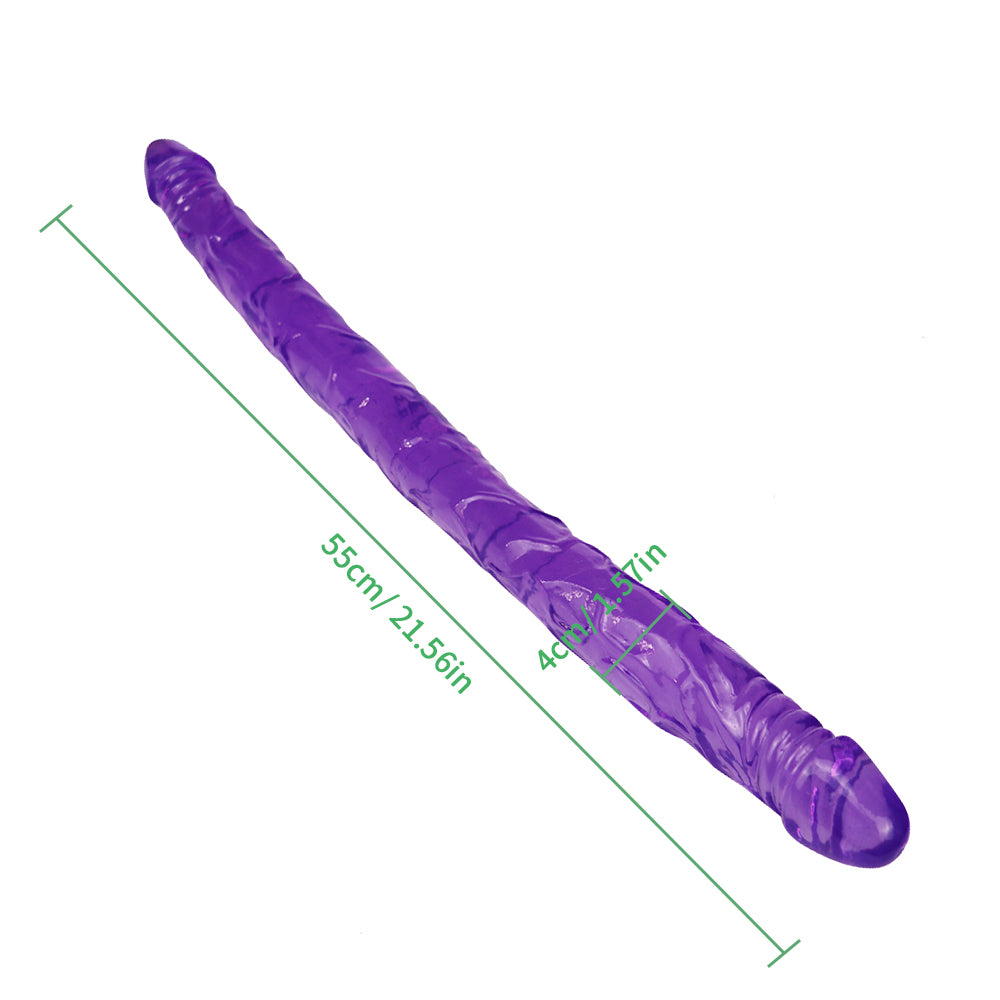 Double head 22 inch purple dildo