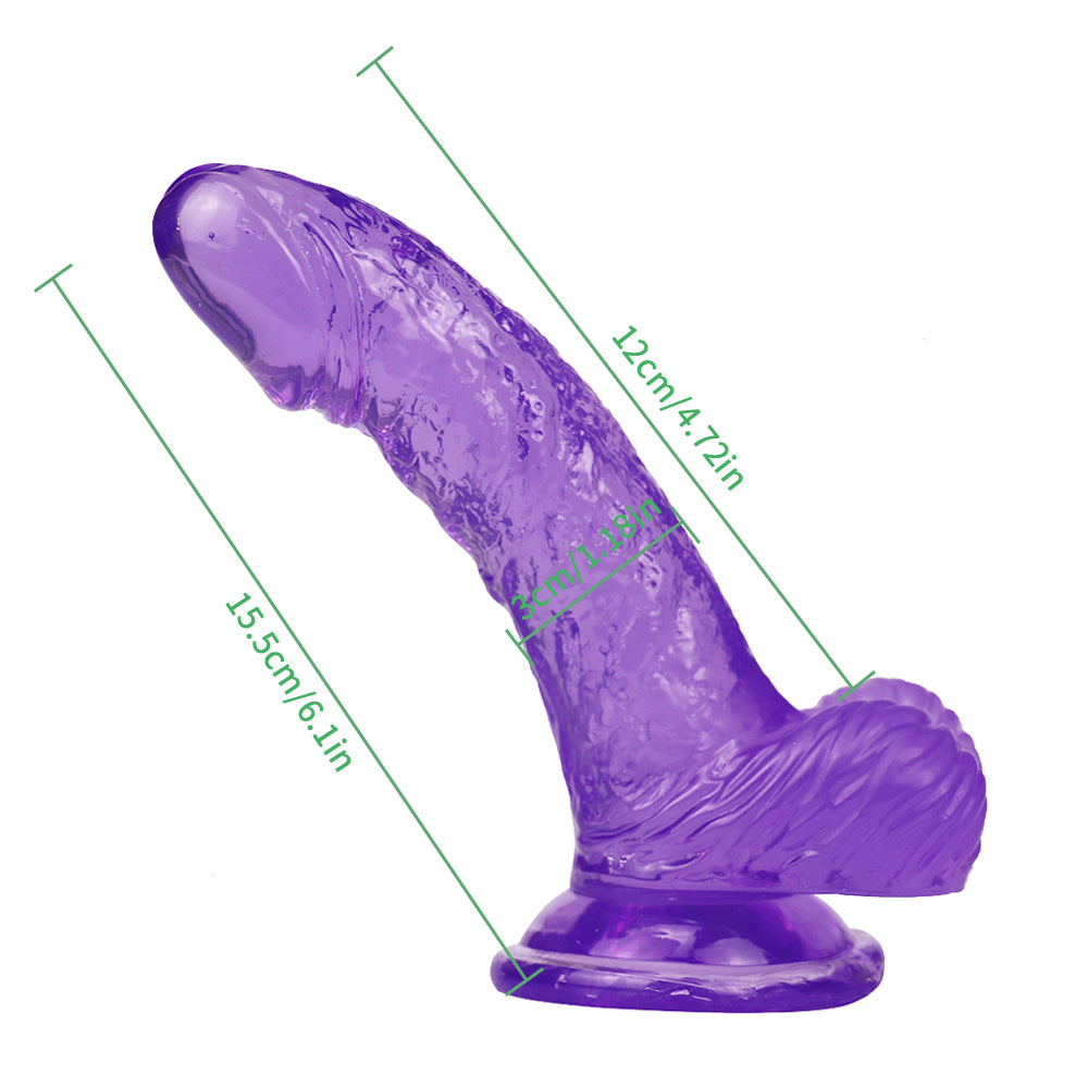 Purple curved dildo