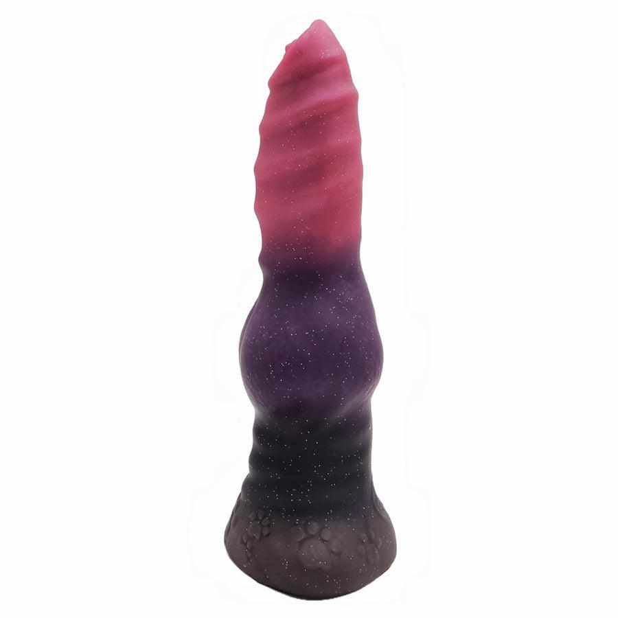 10 Inch Dog Ribbed Dildo for Women