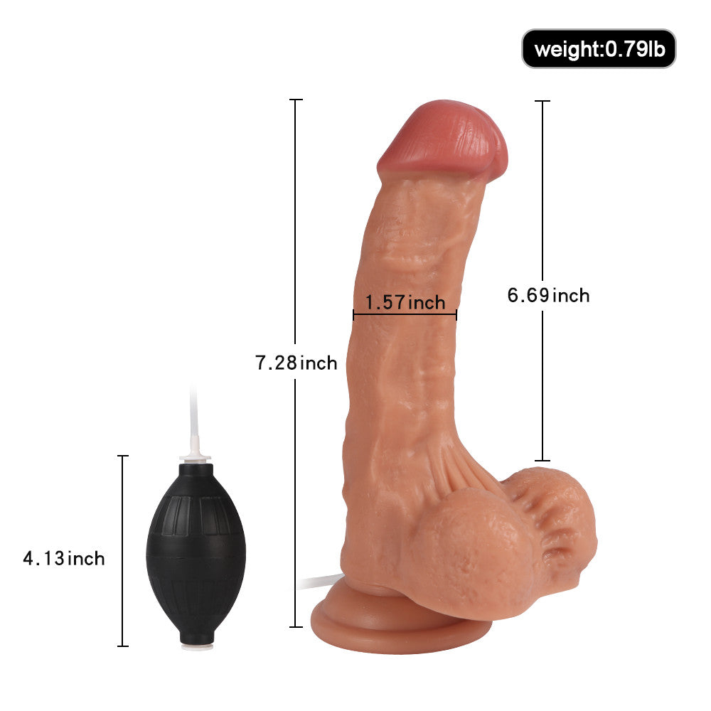 7 Inch Squirting Suction Cup Dildo