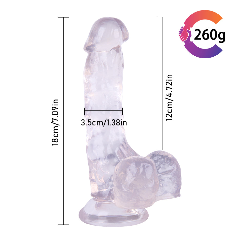 7 inch G-spot Jelly Dildo with Suction Cup