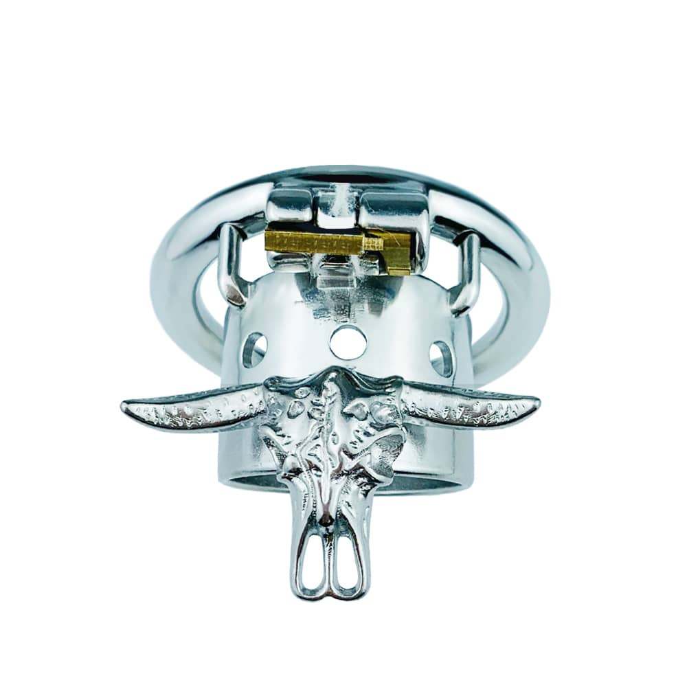 Bull Head Metal Male Chastity Cage