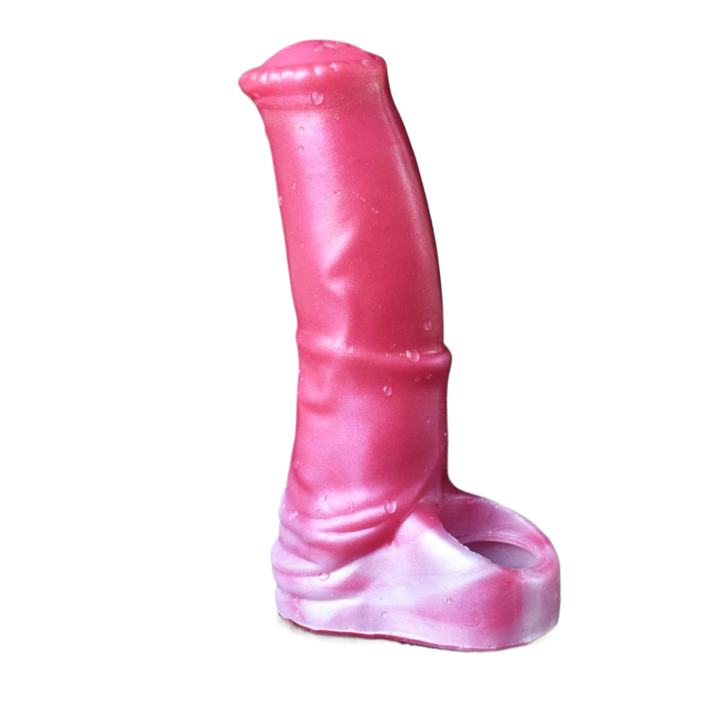 6 Inch Silicone Red Horse Cock Sleeve