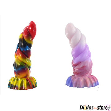 6.69 Inch Unicorn Rainbow Anal Dildo