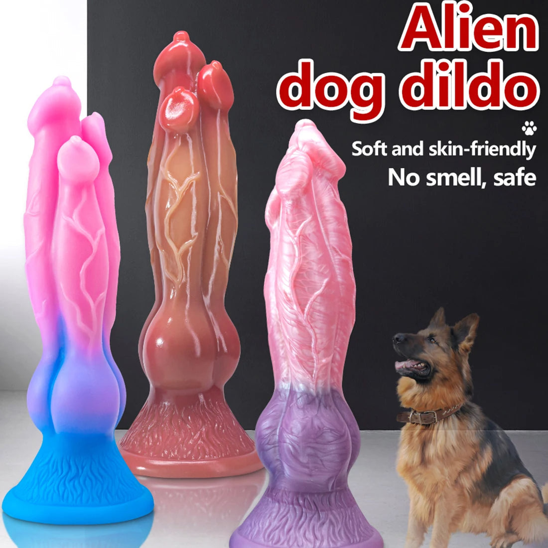 Three Headed Dog Dildo Big Sex Toys