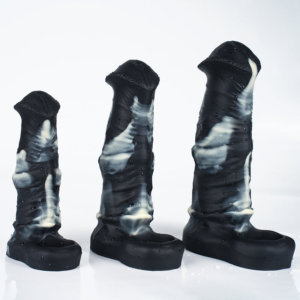 Soft Silicone 7 Inch Zebra Cock Sleeve