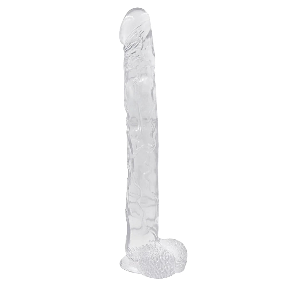 16 Inch Long Thick Jelly Clear Dildo