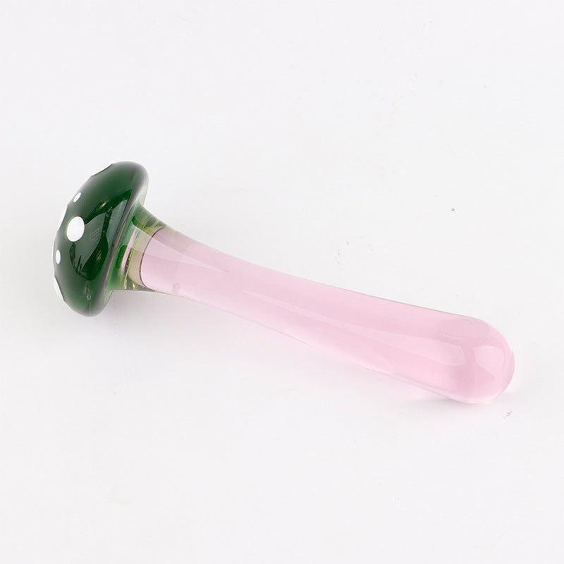 Mushroom Glass Anal Dildo Butt Plug