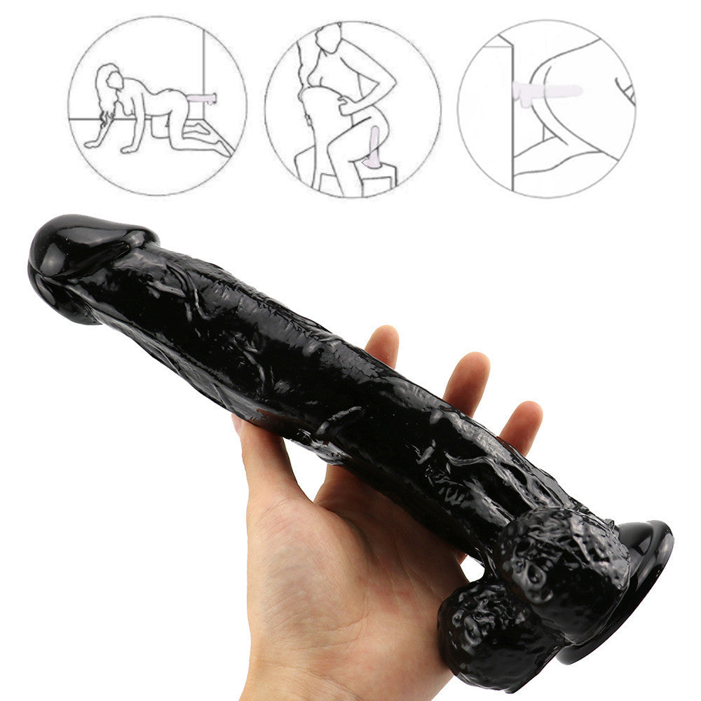 Rough black dildo