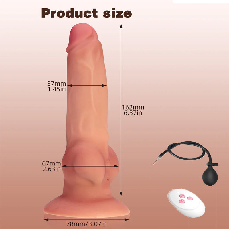 Vibrator Inflatable Knot Dildo wite Remote Control