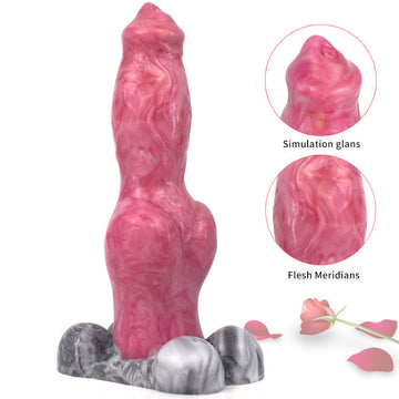 9 Inch Wolf Silicone Knot Animal Dildo
