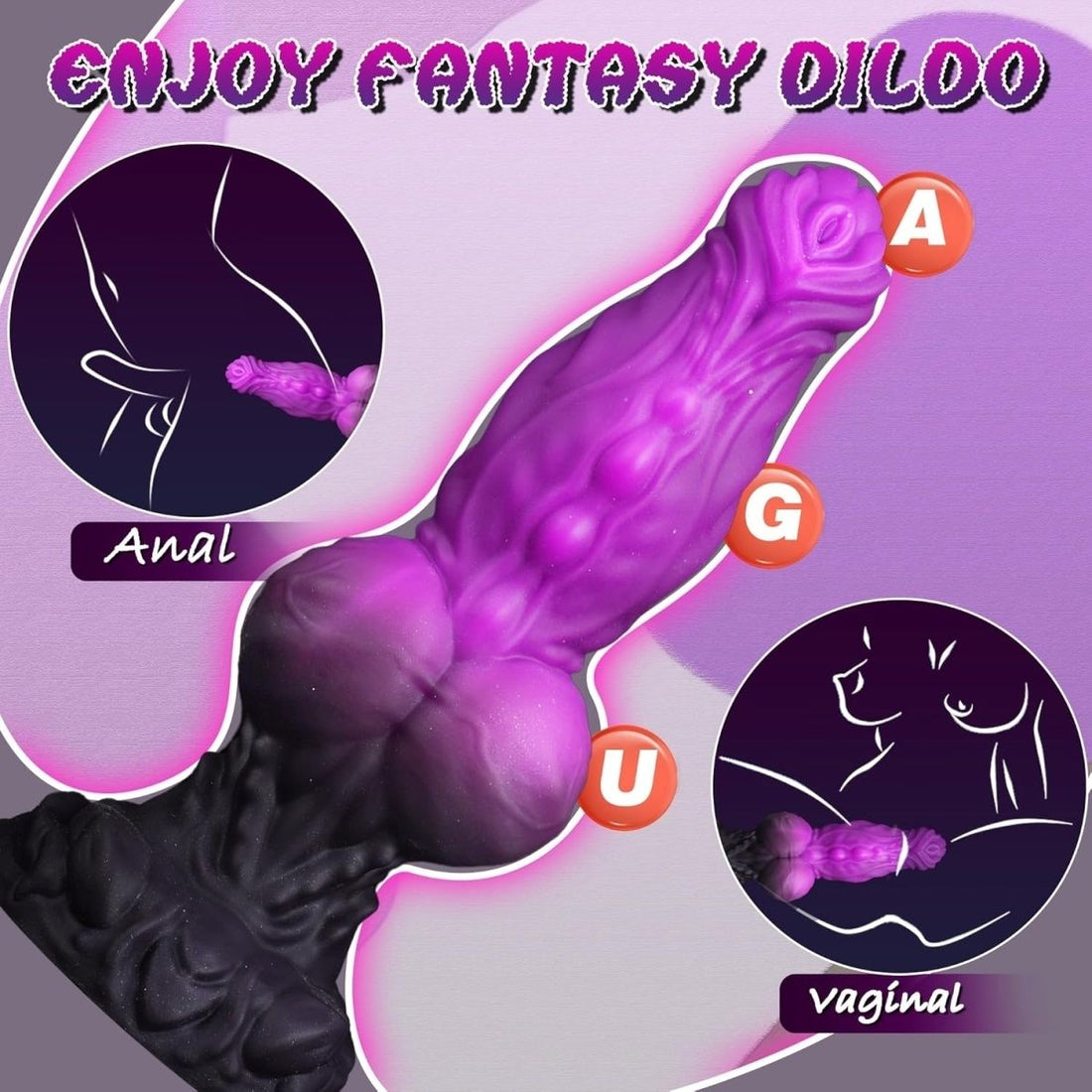 9 inch Fantasy Knot Huge Dildo