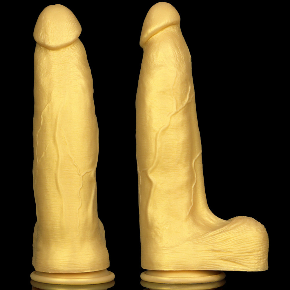 Gold Silicone Tapered Big 13 Inch Dildo