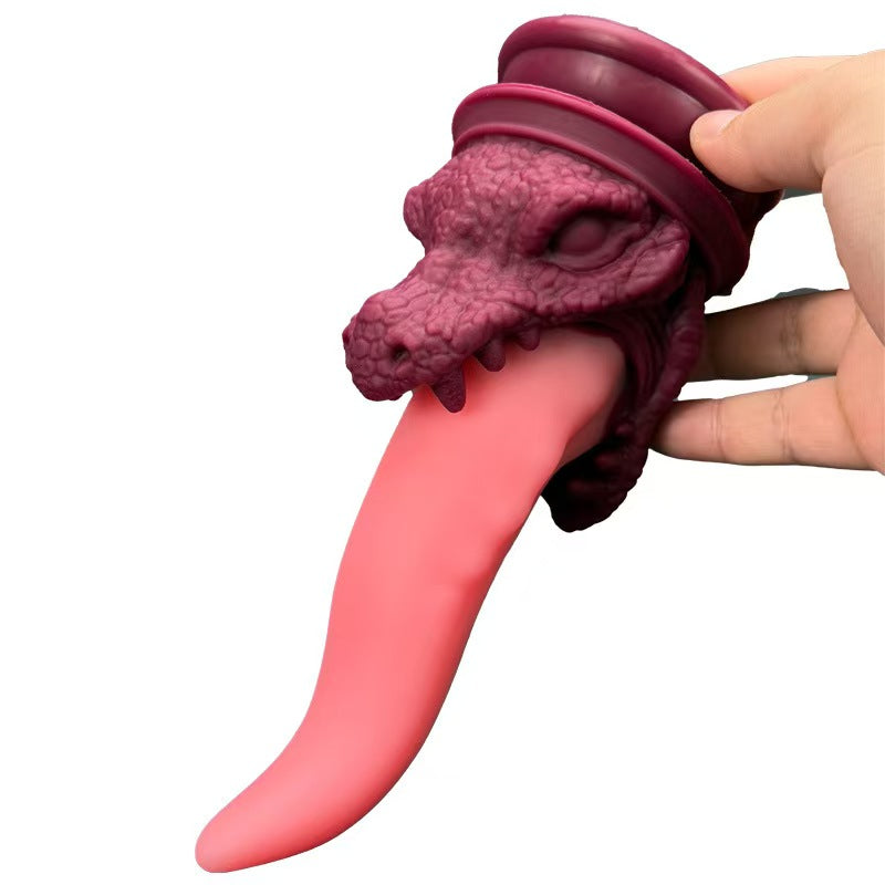 Dragon Tongue Dildo Realistic Pink Silicone