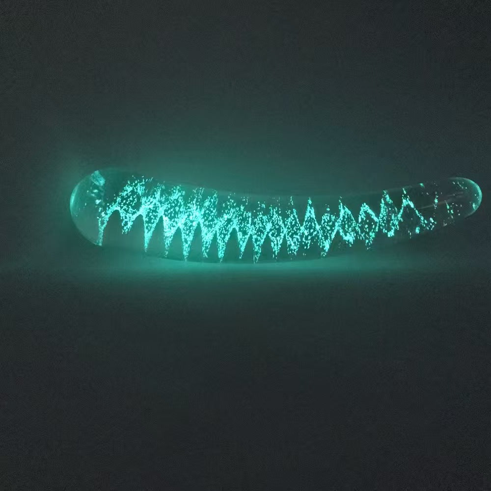 Luminous Transparent Massage Stick Glass Dildo