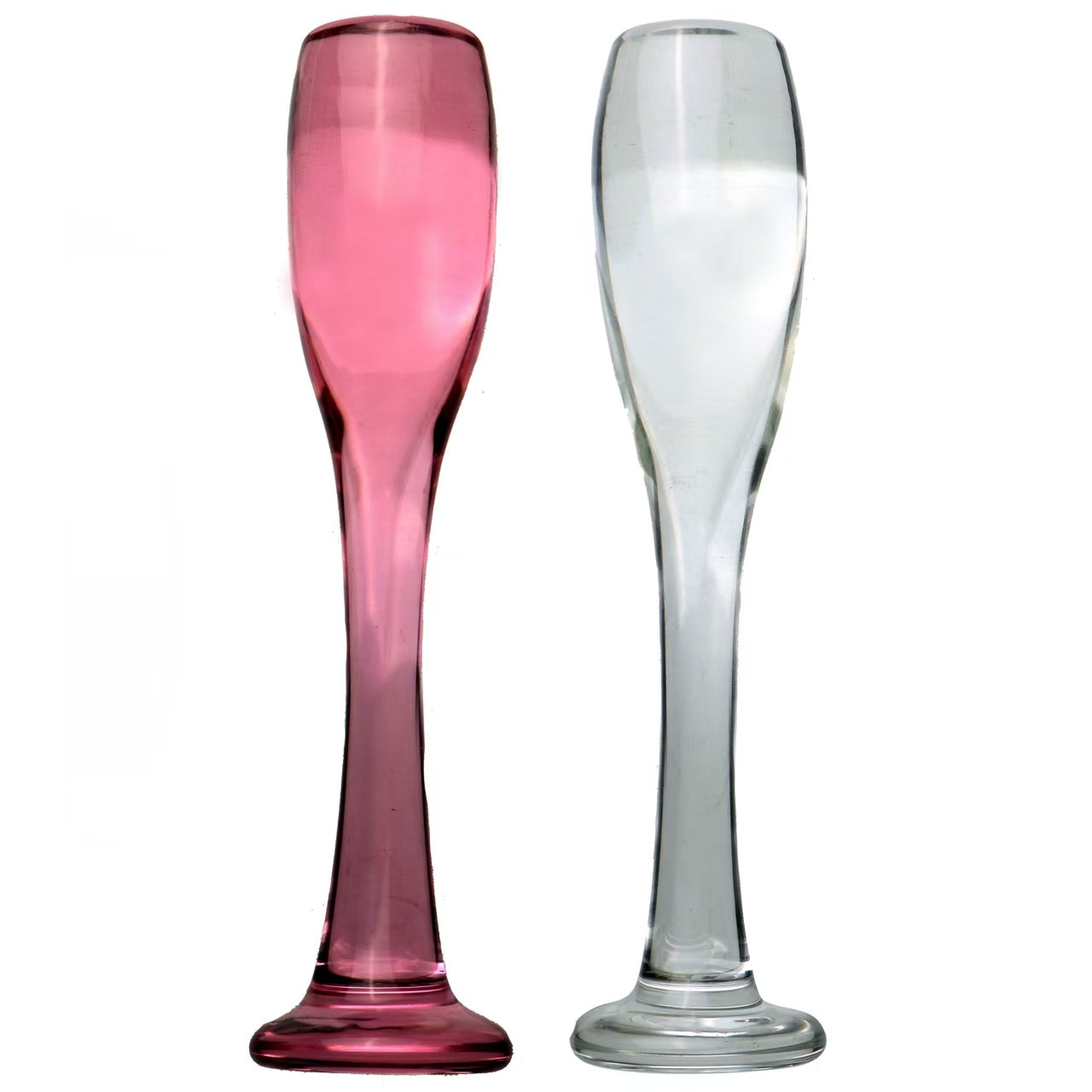 Pink Wine Glass Discreet Glass Dildo