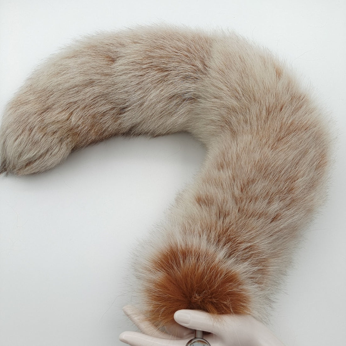 Brown Metal Fox Furry Tail Butt Plug