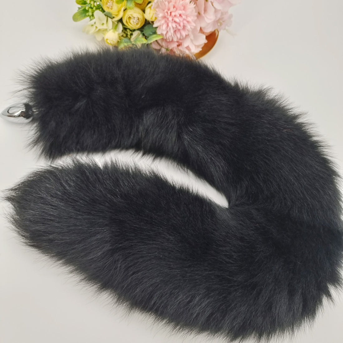 Black Fox Tail Anal Plug Furry Butt Plug