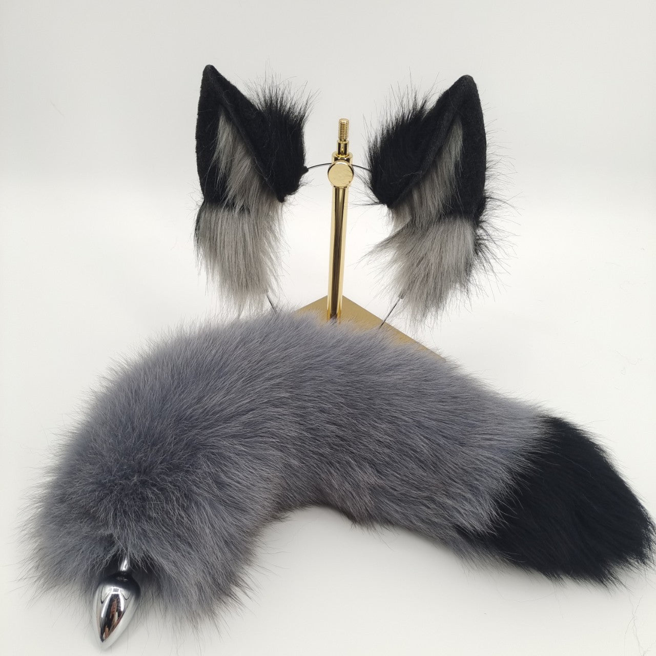 Gray Fox Animal Tail Furry Anal Plug