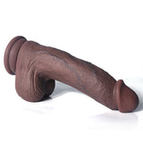 Load image into Gallery viewer, 7 Inch Black Brown Curved Realistic Dildo