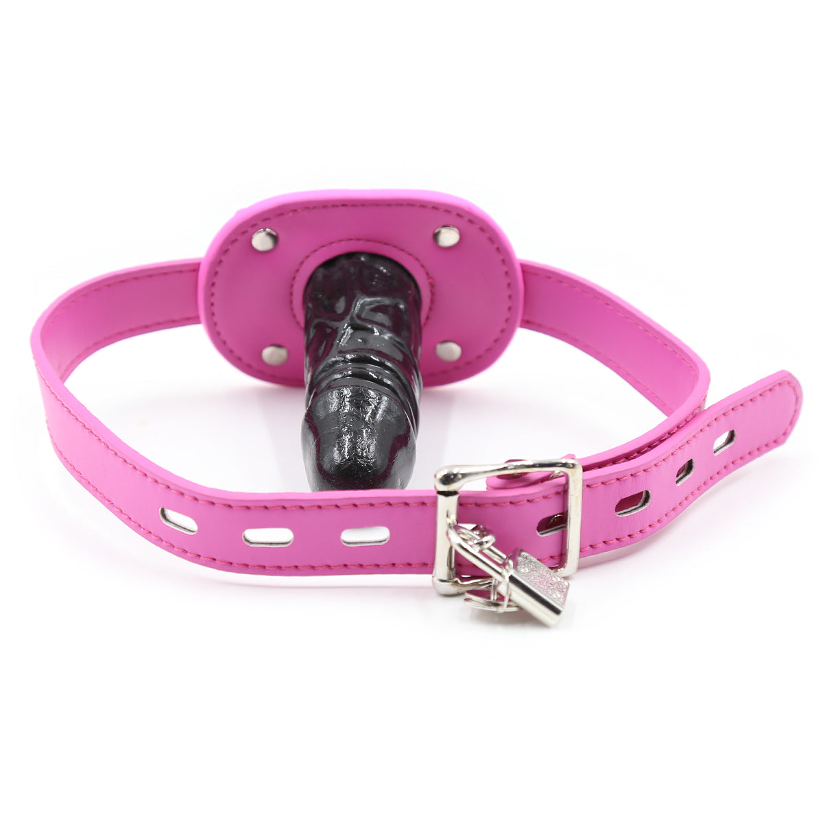 BDSM Slave Femdom Pink Face Dildo Gag