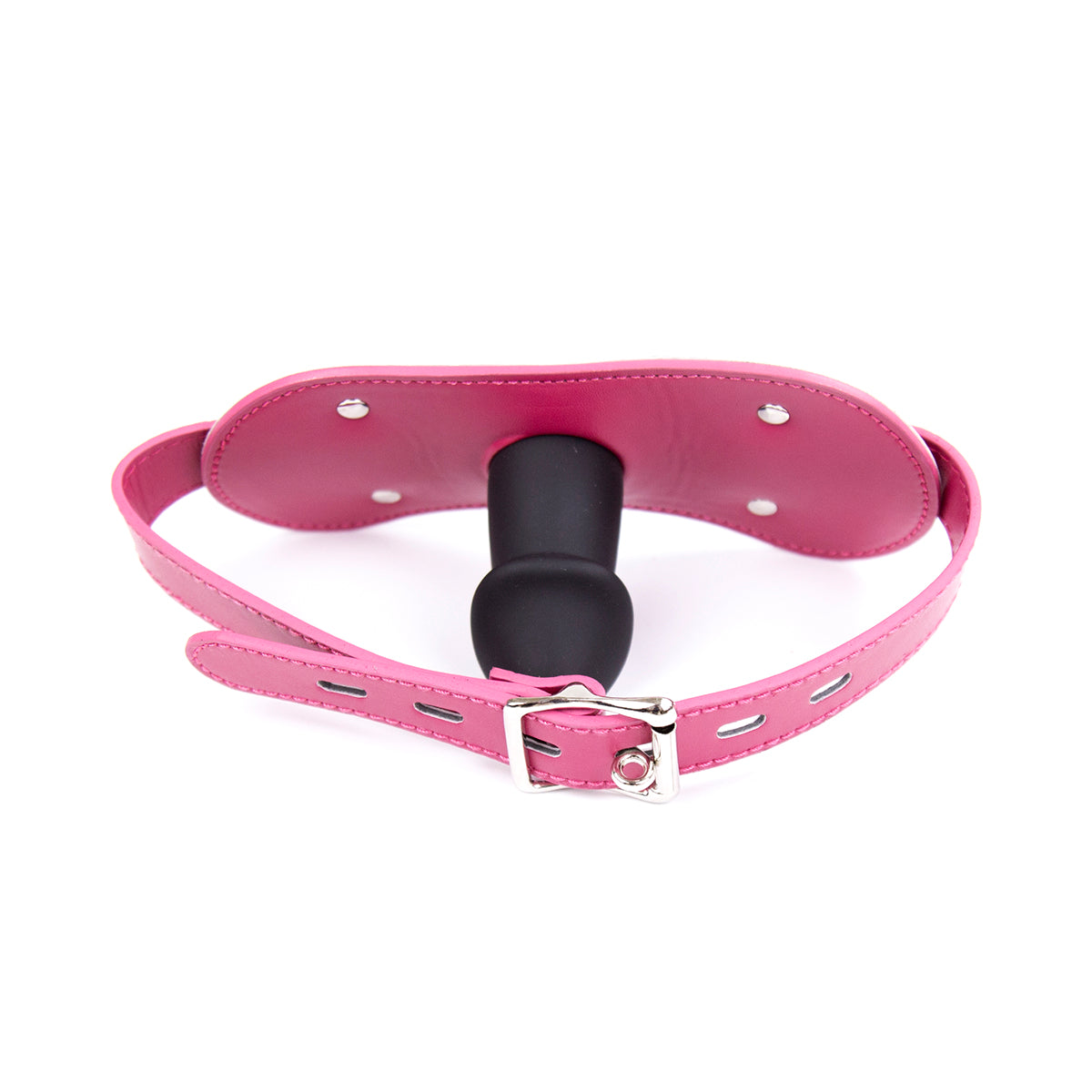 leather Slave Strap On Face Dildo Gag