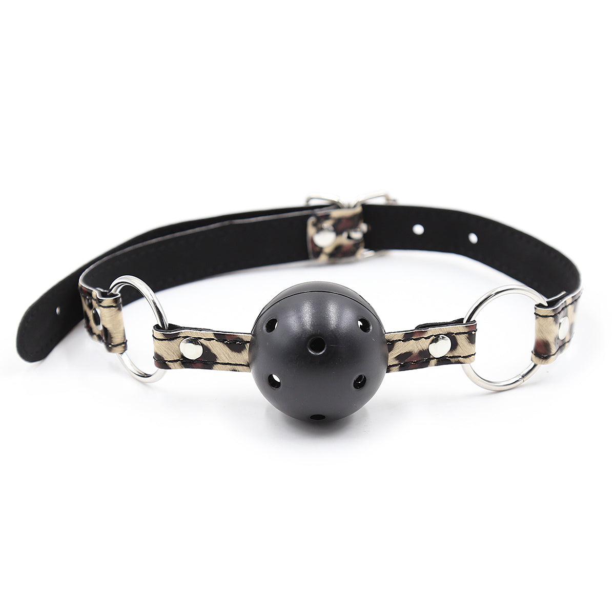 Leopard Flirting Tied Strap Open Mouth Gag
