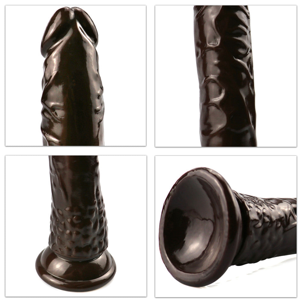 8 Inch small straight coffee dildo