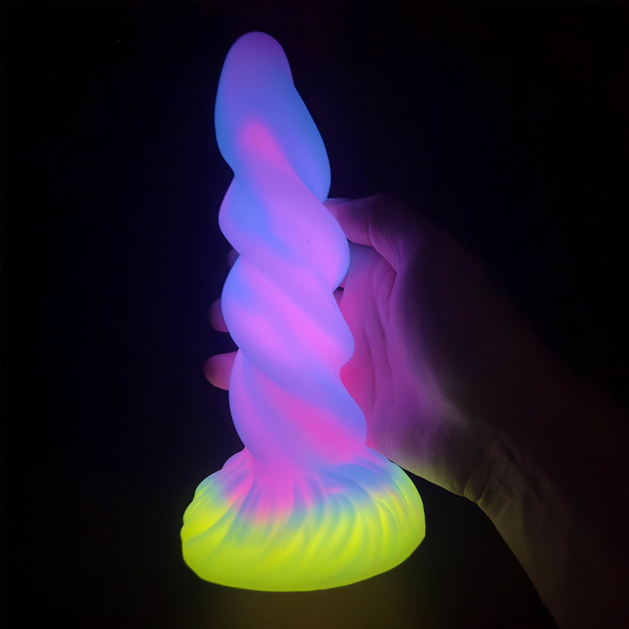 Spiral Colorful Silicone Anal Dildo